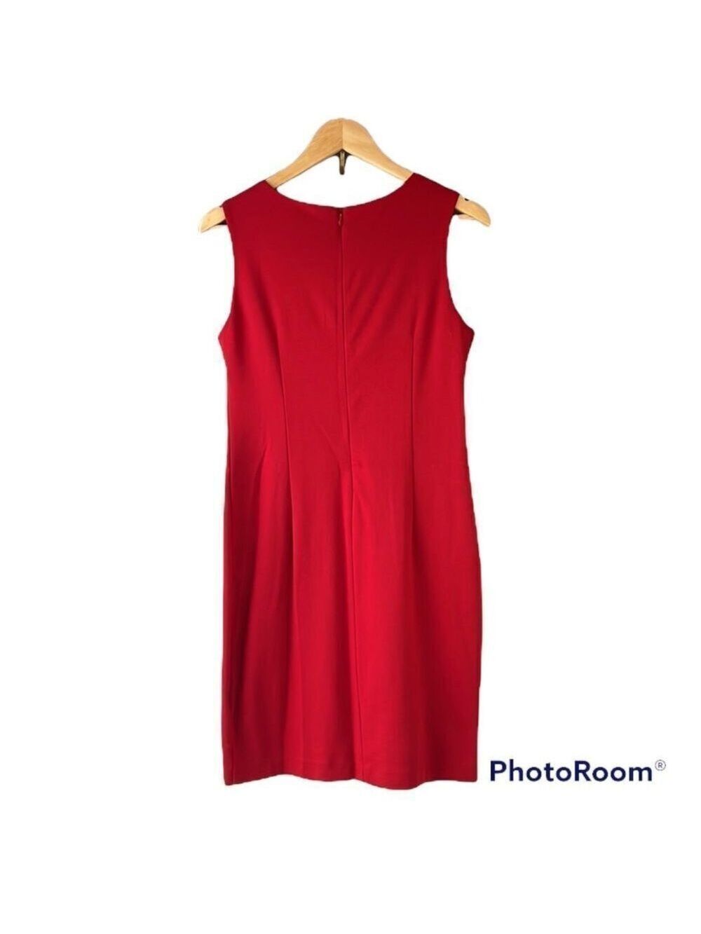 ALFRED SUNG Red Sheath Dress Size Small - Picture 5 of 10